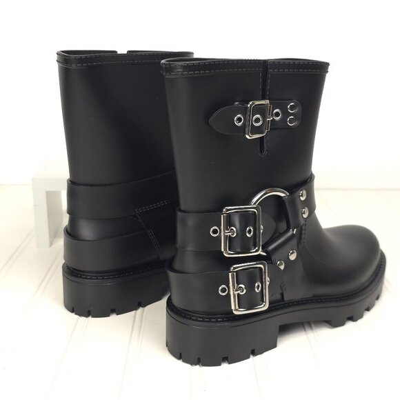 Jeffrey Campbell Controller Boots in Black Matte Silver Moto Boots US 8 - Picture 9 of 13